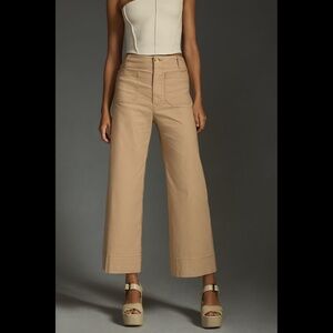 Anthropologie The Colette Cropped Wide-Leg Pants by Maeve